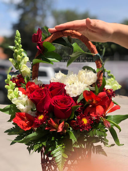 ARREGLO FUEGO Y SEDA