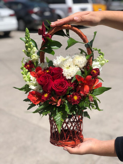 ARREGLO FUEGO Y SEDA